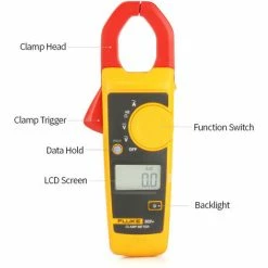 FLUKE F302 + Handklemmenanzeige LCD-Anzeige Digitale Klemme Multimeter Klemmtyp Universalzahler Amperemeter AC / DC-Spannungsmesser 400A Wechselstrom 600V DC / AC-Spannungsklemmenmesser,Orange -FLUKE Shop 33166008 4