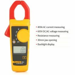 FLUKE F302 + Handklemmenanzeige LCD-Anzeige Digitale Klemme Multimeter Klemmtyp Universalzahler Amperemeter AC / DC-Spannungsmesser 400A Wechselstrom 600V DC / AC-Spannungsklemmenmesser,Orange -FLUKE Shop 33166008 5