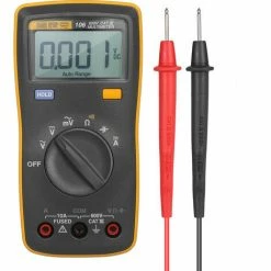 FLUKE 6000 Zahlt Mini-Palm-Multimeter Digitalmultimeter-Handvoltmeter Tragbares Amperemeter-Spannungsmessgerat Universalmessgerat Messung Der AC / DC-Spannung AC / DC-Stromwiderstand Kapazitatskontinuitat,Orange