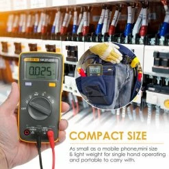 FLUKE 6000 Zahlt Mini-Palm-Multimeter Digitalmultimeter-Handvoltmeter Tragbares Amperemeter-Spannungsmessgerat Universalmessgerat Messung Der AC / DC-Spannung AC / DC-Stromwiderstand Kapazitatskontinuitat,Orange 4 FLUKE 6000 Zahlt Mini-Palm-Multimeter Digitalmultimeter-Handvoltmeter Tragbares Amperemeter-Spannungsmessgerat Universalmessgerat Messung Der AC / DC-Spannung AC / DC-Stromwiderstand Kapazitatskontinuitat,Orange -FLUKE Shop 33166408 5