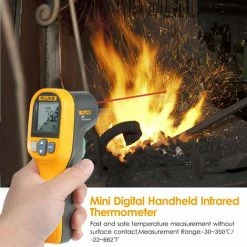 FLUKE 59E Infrarot-Thermometer Mini-IR-Thermometer Digitaler Handheld-Temperaturtester 8:1 Laser-Thermometer-Pistole Digitale IR-Temperaturanzeige -30~350°C (-22~662°F),Orange & Gray 2 FLUKE 59E Infrarot-Thermometer Mini-IR-Thermometer Digitaler Handheld-Temperaturtester 8:1 Laser-Thermometer-Pistole Digitale IR-Temperaturanzeige -30~350°C (-22~662°F),Orange & Gray -FLUKE Shop 36575638 3