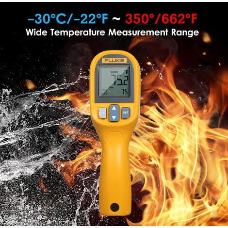 FLUKE 59E Infrarot-Thermometer Mini-IR-Thermometer Digitaler Handheld-Temperaturtester 8:1 Laser-Thermometer-Pistole Digitale IR-Temperaturanzeige -30~350°C (-22~662°F),Orange & Gray FLUKE 59E Infrarot-Thermometer Mini-IR-Thermometer Digitaler Handheld-Temperaturtester 8:1 Laser-Thermometer-Pistole Digitale IR-Temperaturanzeige -30~350°C (-22~662°F),Orange & Gray -FLUKE Shop 36575638 5