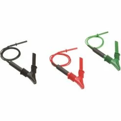 Fluke TLK1550-RTLC Sicherheits-Messleitungs-Set [Krokoklemmen - Lamellenstecker 4 Mm] Rot, Schwarz,